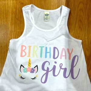 Birthday girl tank top